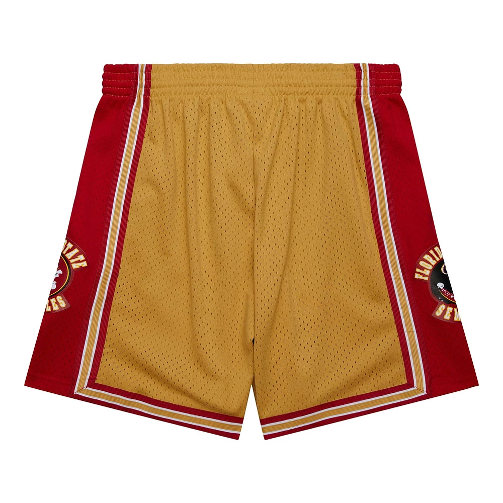 Men's Mitchell & Ness Gold Florida State Seminoles 1992/93 Throwback Jersey Shorts