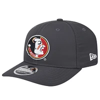 Casquette extensible à boutons-pression 9SEVENTY Florida State Seminoles New Era anthracite pour homme