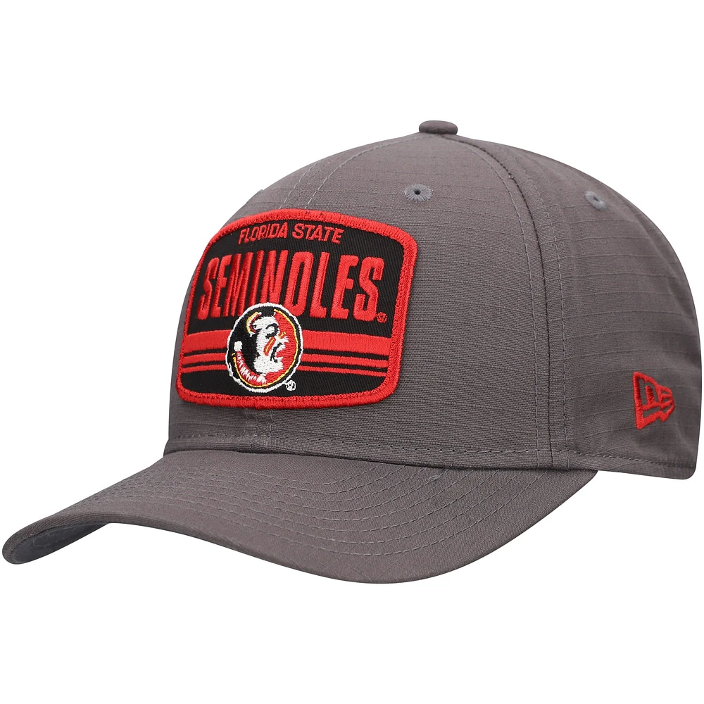 Men's New Era Charcoal Florida State Seminoles Team Elevated 9SEVENTY Stretch-Snap Adjustable Hat