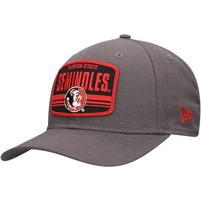 Casquette ajustable extensible à boutons-pression 9SEVENTY de l'équipe Florida State Seminoles de New Era pour homme, anthracite