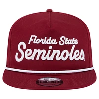 Men's New Era Garnet Florida State Seminoles Adventure Team Text Golfer Snapback Hat