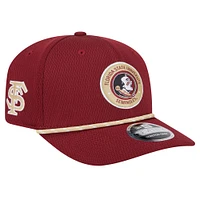 Casquette extensible à bouton-pression COOLERA 9SEVENTY en corde pour homme New Era Garnet Florida State Seminoles