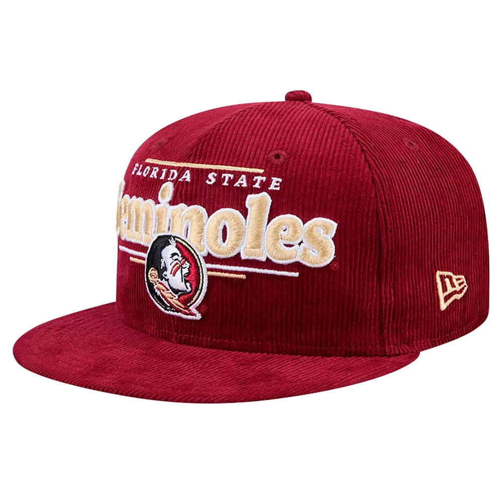 Casquette Snapback 9FIFTY Display des Seminoles de l'État de Floride New Era pour homme