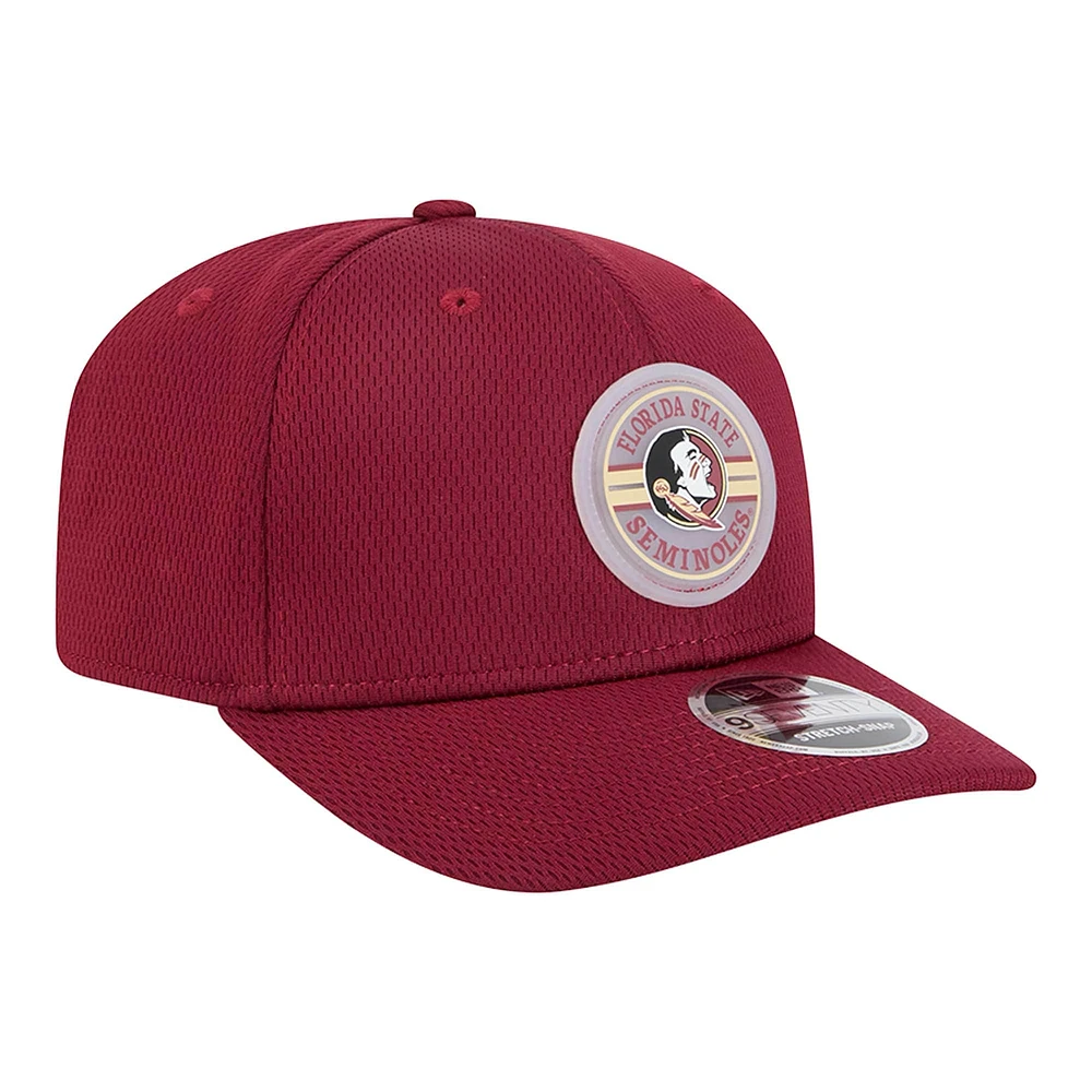 Men's New Era Garnet Florida State Seminoles Patched 9SEVENTY Stretch-Snap Adjustable Hat