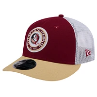 Casquette Snapback Trucker Snapback 9FIFTY New Era Garnet Florida State Seminoles Throwback Circle Patch pour hommes