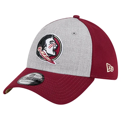 Men's New Era Heather Gray/Garnet Florida State Seminoles Two-Tone 39THIRTY Flex Hat