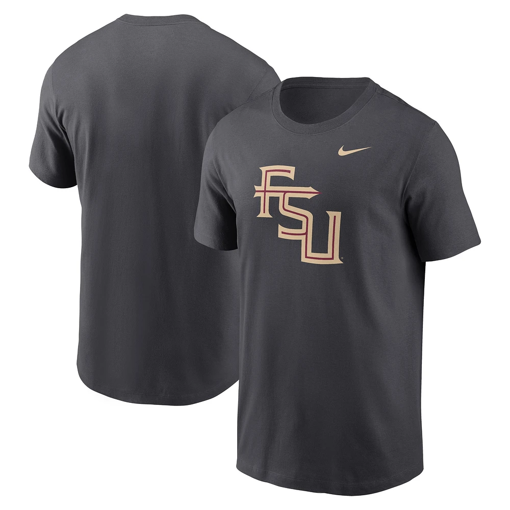 T-shirt Nike anthracite Florida State Seminoles Primetime Alternate Logo pour homme