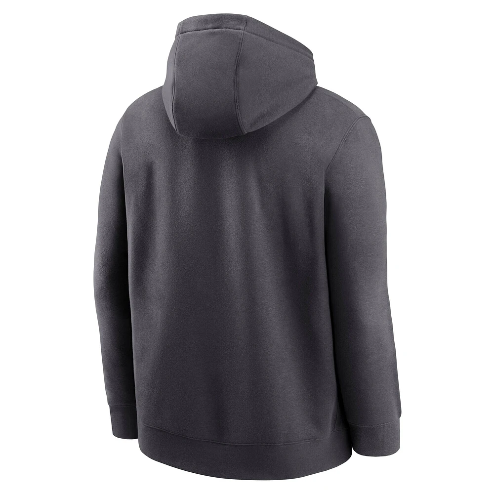 Men's Nike Anthracite Florida State Seminoles Primetime Club Fleece Pullover Hoodie