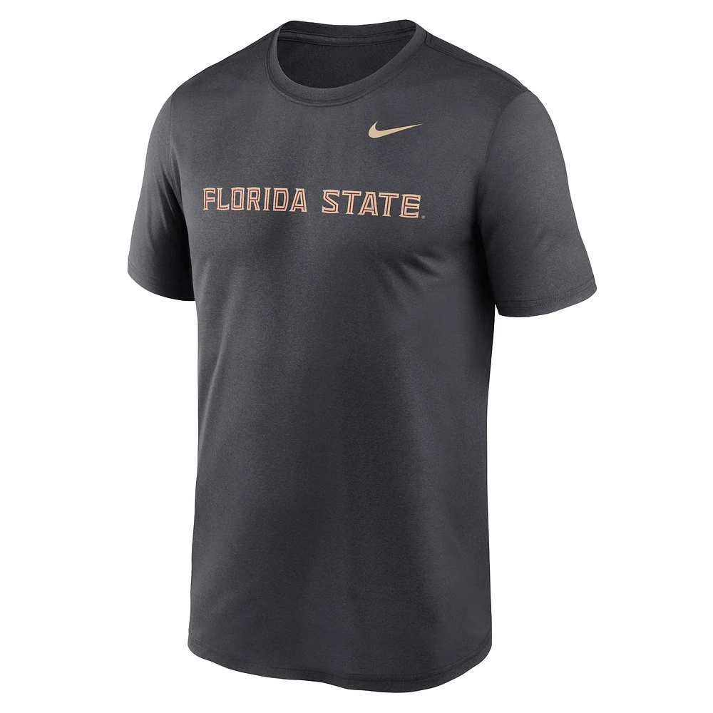 Men's Nike Anthracite Florida State Seminoles Primetime Legend Wordmark T-Shirt