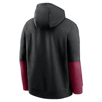 Men's Nike Black/Garnet Florida State Seminoles 2024 Sideline Club Pullover Hoodie