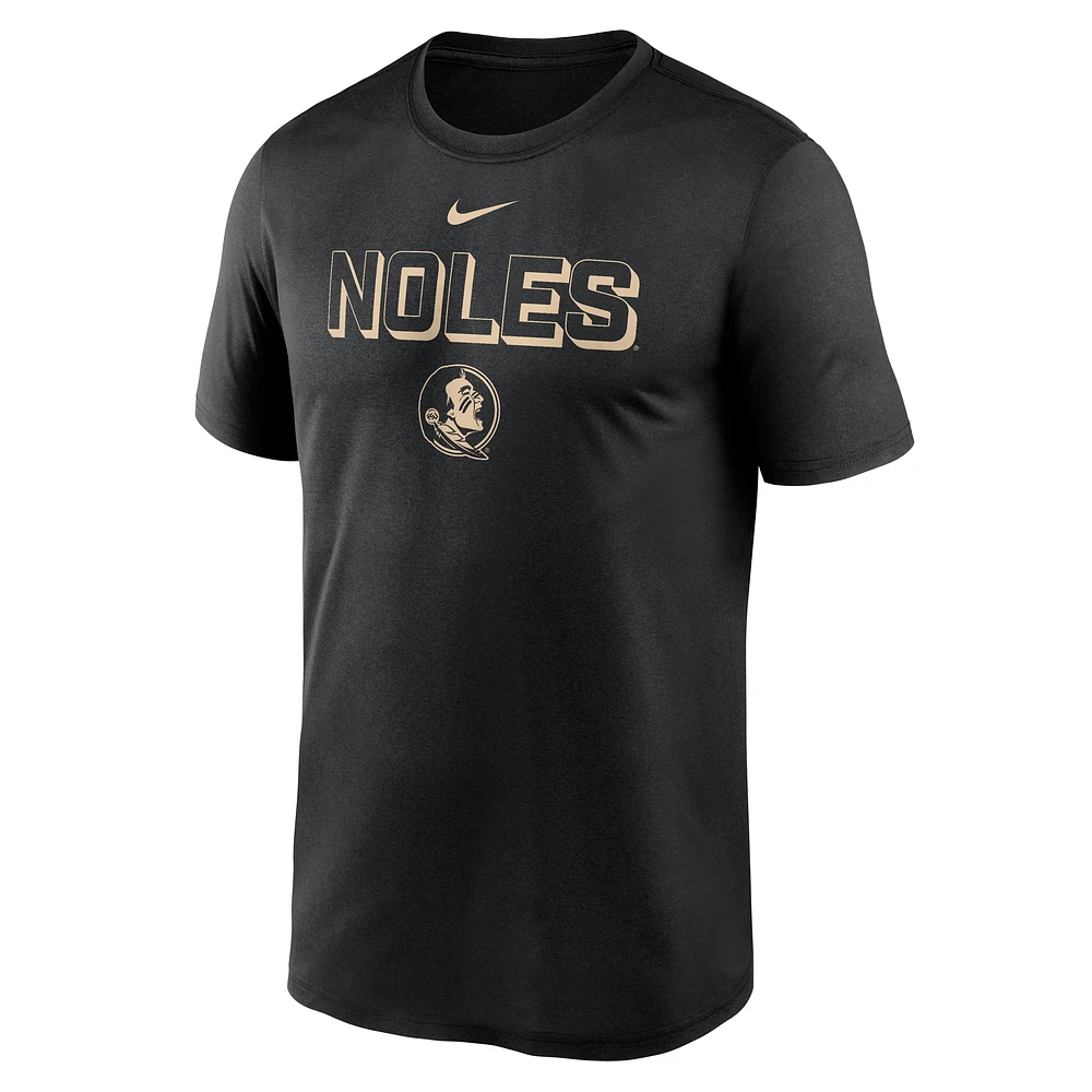 Men's Nike Black Florida State Seminoles 2025 Sideline Legend Performance T-Shirt