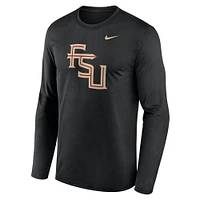 T-shirt à manches longues Nike noir Florida State Seminoles Primetime Alternate Logo Legend pour homme