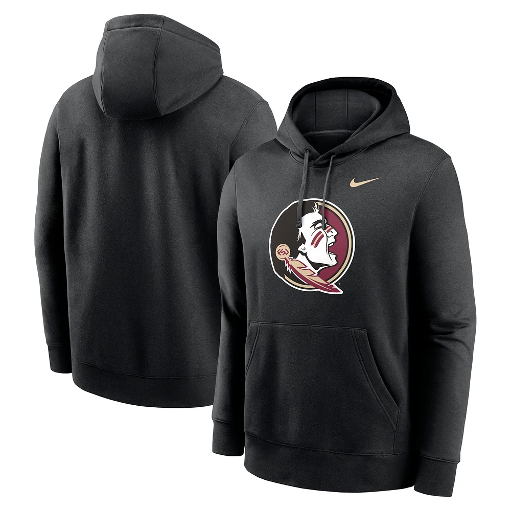 Sweat à capuche en polaire Primetime Club noir pour homme des Florida State Seminoles de Nike