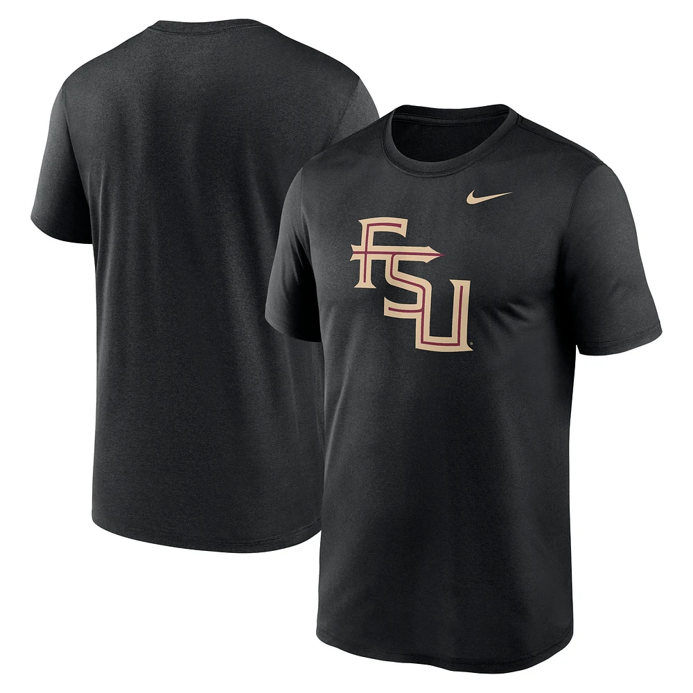 T-shirt Nike noir avec logo alternatif Florida State Seminoles Primetime Legend pour homme