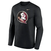 T-shirt à manches longues Nike Florida State Seminoles Primetime Primary Legend pour homme, noir