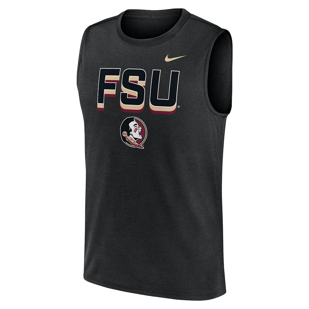 Men's Nike Black Florida State Seminoles Primetime Tricode Legend Performance Tank Top