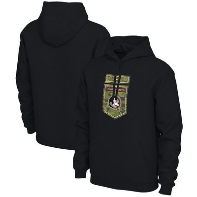 Men's Nike Black Florida State Seminoles Veterans Camo Pullover Hoodie