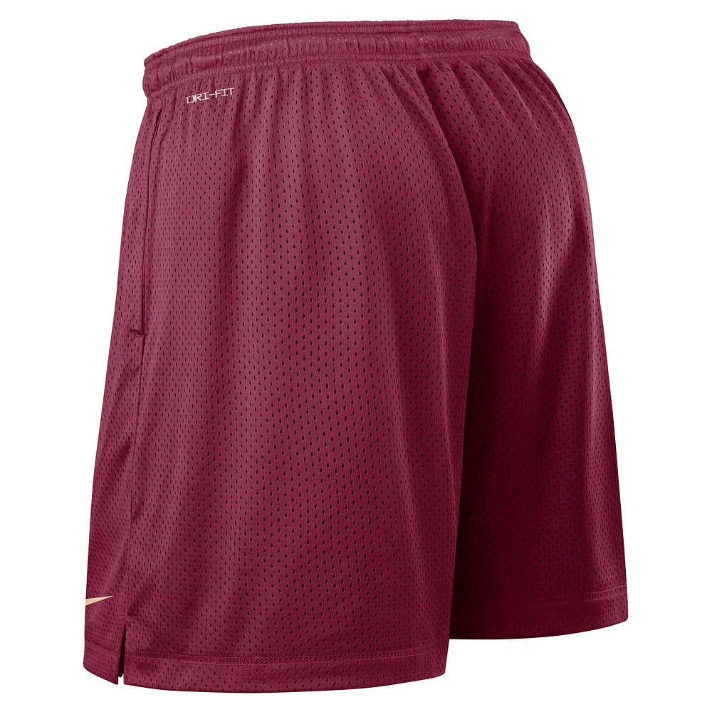 Men's Nike Garnet/Black Florida State Seminoles 2025 Sideline Reversible Performance Shorts