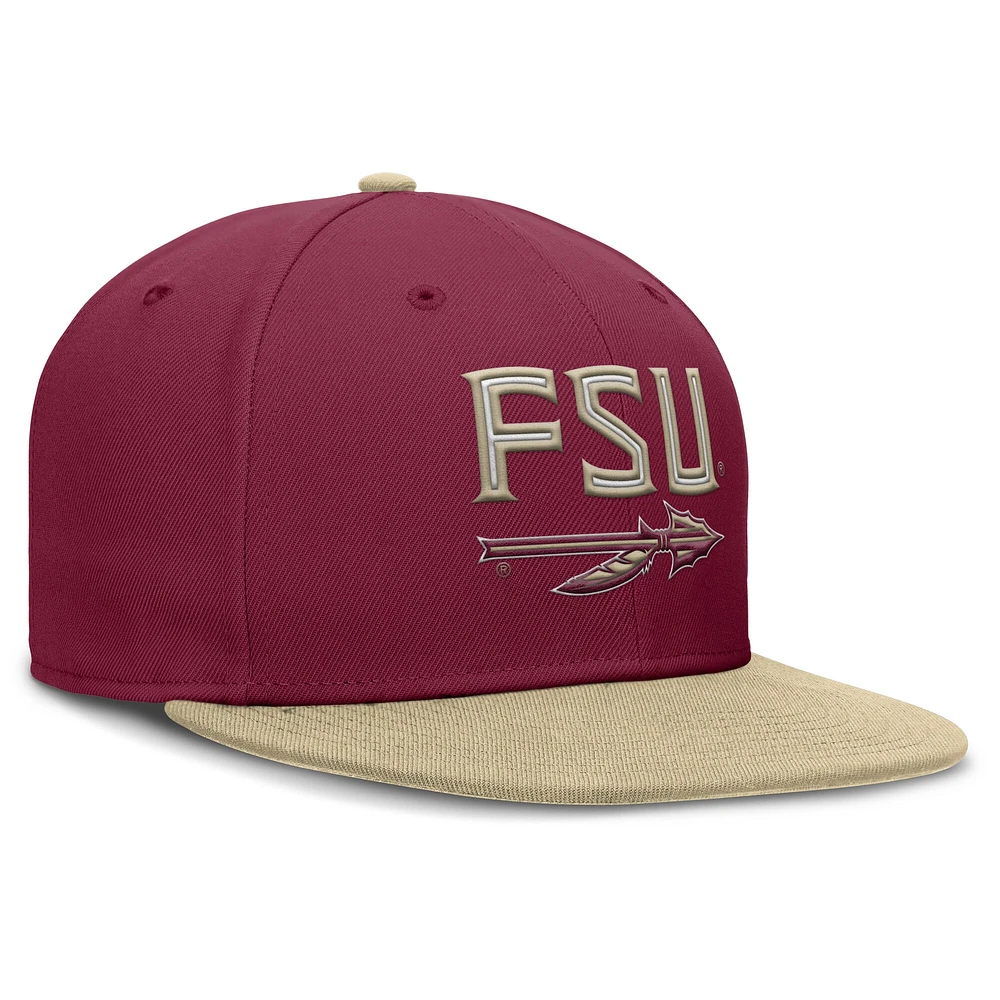 Men's Nike Garnet/Gold Florida State Seminoles Two-Tone Primetime Performance Fitted Hat