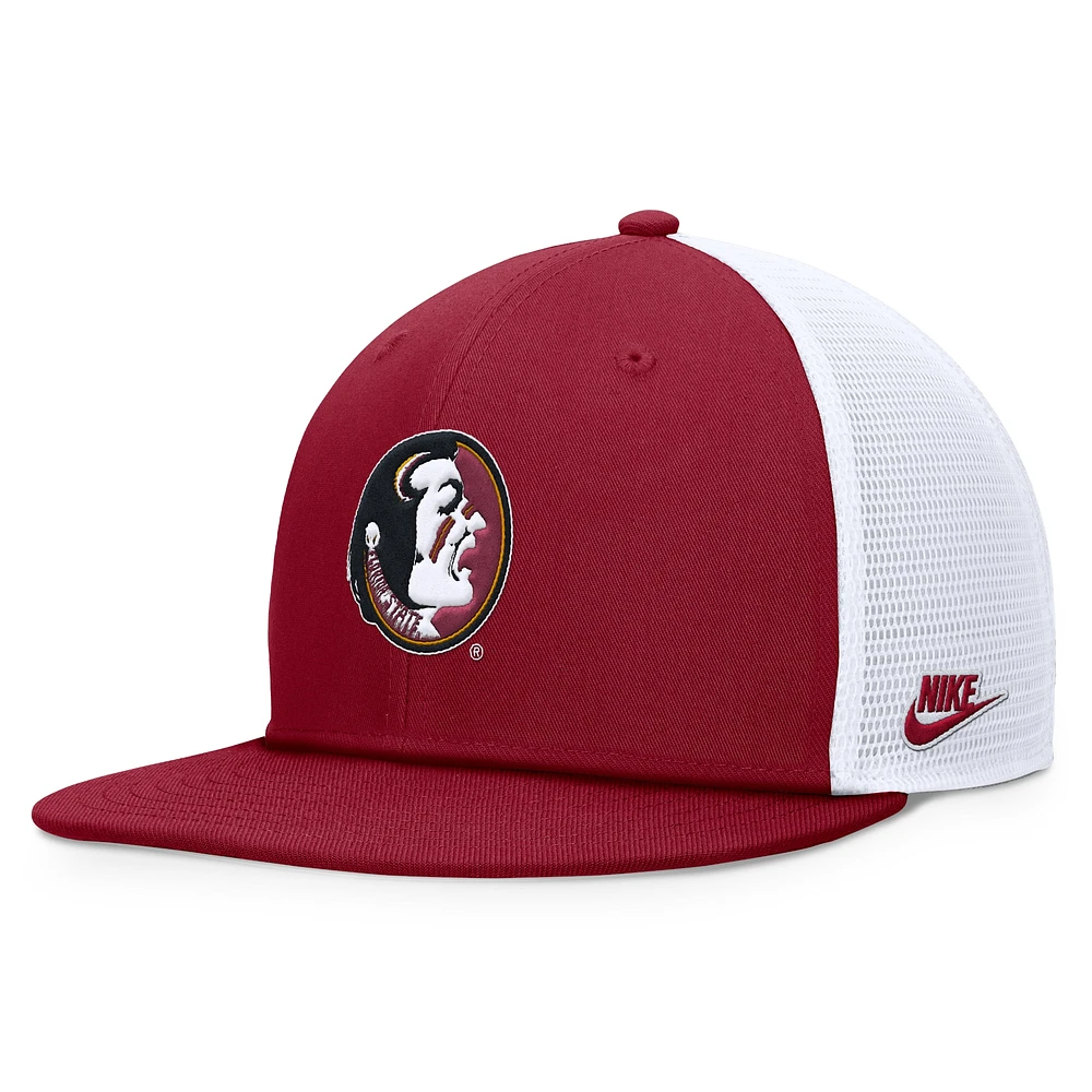 Men's Nike Garnet/White Florida State Seminoles Legacy Pro Snapback Hat