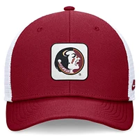 Casquette réglable Nike Garnet/Blanc Florida State Seminoles Legacy Rise Mascot Trucker pour homme