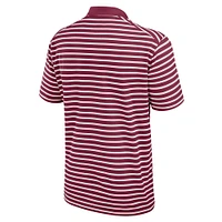 Men's Nike Garnet/White Florida State Seminoles Primetime Victory Striped Performance Polo