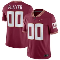 Men's Nike Garnet Florida State Seminoles 2023 Pick-A-Player NIL Football Game Jersey