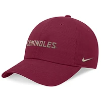 Casquette réglable Nike Garnet Florida State Seminoles 2024 On-Field Club pour homme