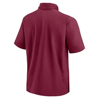 Veste à capuche et demi-zip Nike Garnet Florida State Seminoles 2024 Sideline Coach pour homme