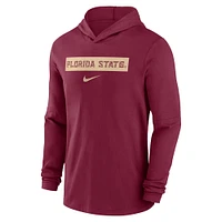 Men's Nike Garnet Florida State Seminoles 2024 Sideline Hoodie Performance Long Sleeve T-Shirt