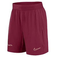 Short Nike Garnet Florida State Seminoles 2024 Sideline Performance pour homme