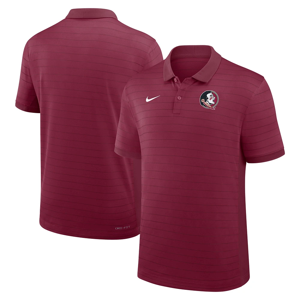 Men's Nike Garnet Florida State Seminoles 2025 Early Season Coaches Sideline Victory Stripe Performance Polo