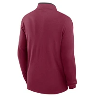 Men's Nike Garnet Florida State Seminoles Baseball Logo Lightweight Victory Performance Half-Zip Pullover