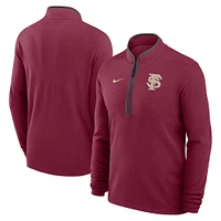 Men's Nike Garnet Florida State Seminoles Baseball Logo Lightweight Victory Performance Half-Zip Pullover
