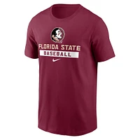 T-shirt de baseball Nike Garnet Florida State Seminoles pour hommes