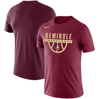 T-shirt Nike Garnet Florida State Seminoles Basketball Drop Legend Performance pour homme