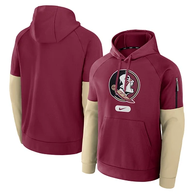 Sweat à capuche Nike Garnet Florida State Seminoles Fitness Raglan Performance pour homme