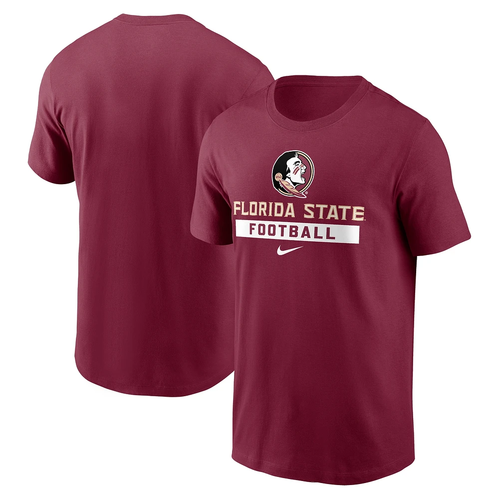 Men's Nike Garnet Florida State Seminoles Football T-Shirt