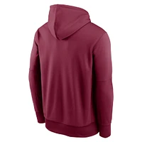 Men's Nike Garnet Florida State Seminoles Icon Football Performance Pullover Hoodie