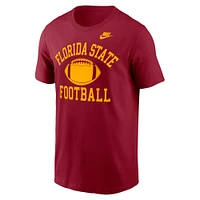 Men's Nike Garnet Florida State Seminoles Legacy Football Icon T-Shirt