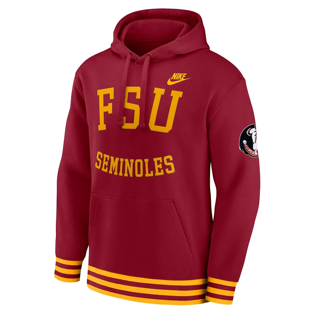 Sweat à capuche rétro Legacy des Florida State Seminoles de Nike pour homme Garnet