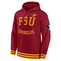 Men's Nike Garnet Florida State Seminoles Legacy Retro Pullover Hoodie