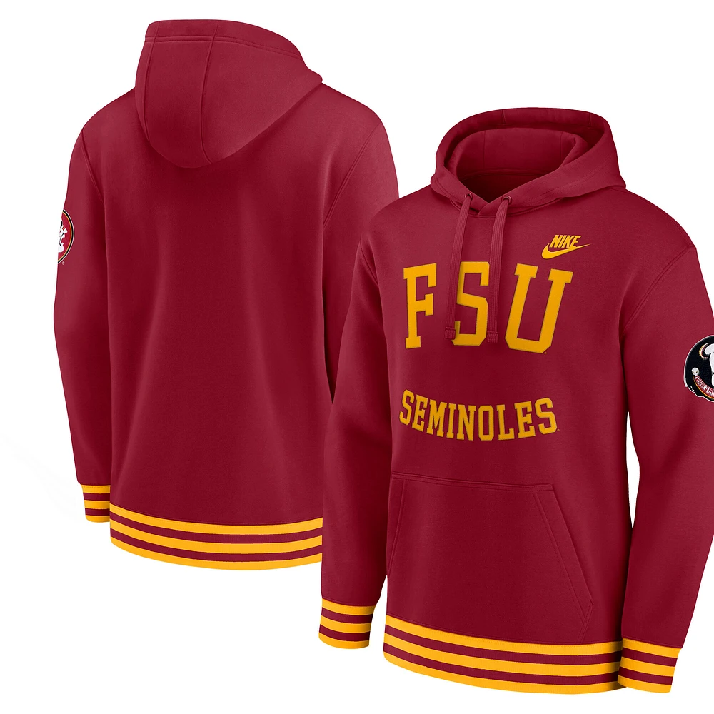 Men's Nike Garnet Florida State Seminoles Legacy Retro Pullover Hoodie