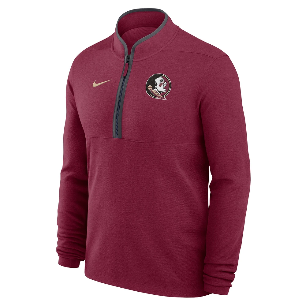 Pull Nike Garnet Florida State Seminoles léger Victory Performance à demi-zip pour homme