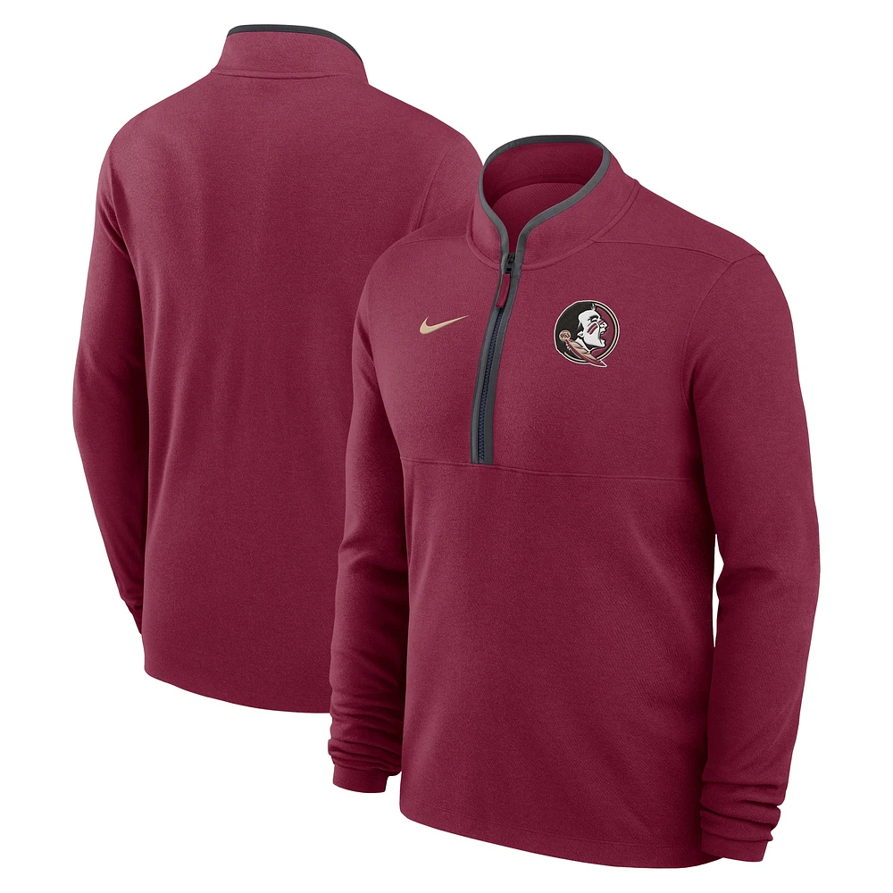 Pull Nike Garnet Florida State Seminoles léger Victory Performance à demi-zip pour homme