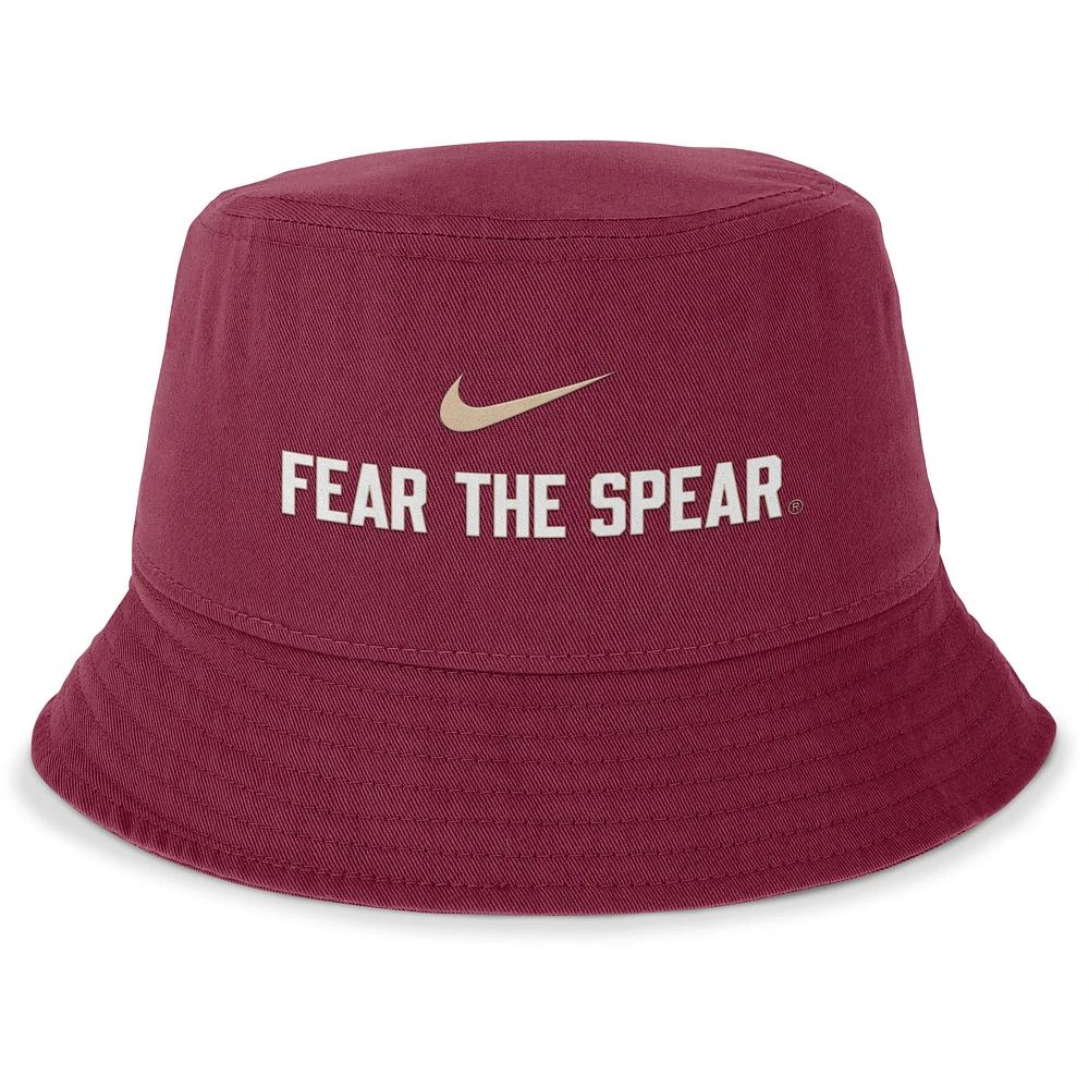 Chapeau bob Apex local Nike Garnet Florida State Seminoles pour hommes