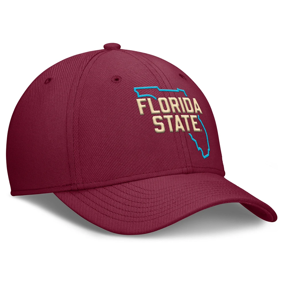 Men's Nike Garnet Florida State Seminoles Local Swoosh Flex Hat