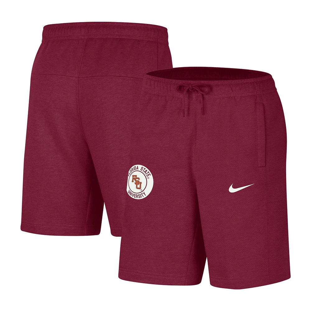 Short Nike Garnet Florida State Seminoles Logo pour homme