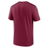 T-shirt Nike Garnet Florida State Seminoles pour homme, légende du basketball sur le terrain, entraînement et performance