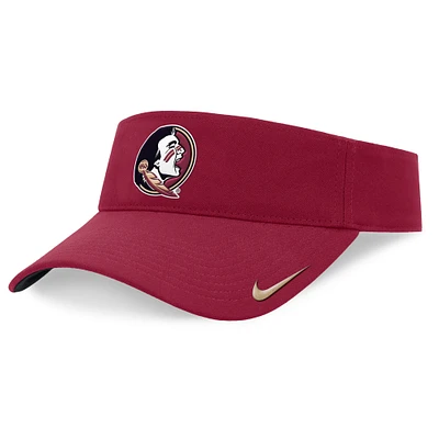 Visière réglable Nike Garnet Florida State Seminoles On-Field Ace Performance pour homme